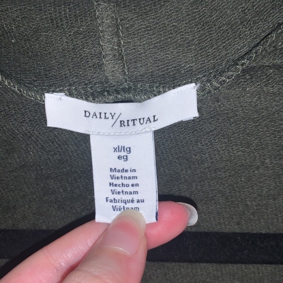 Hooded sweatshirt material cardigan - Picture 4 of 7